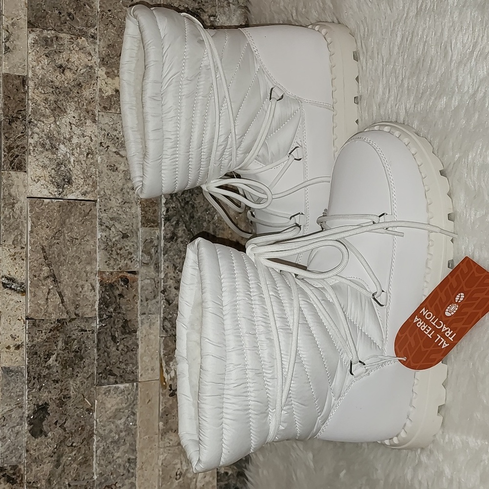 Jambu All Terra Traction Winter Water Resistant Solid White Winter Boots